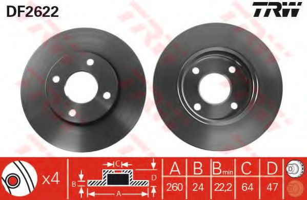 Imagine Disc frana TRW DF2622