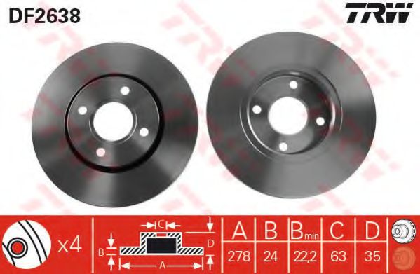 Imagine Disc frana TRW DF2638