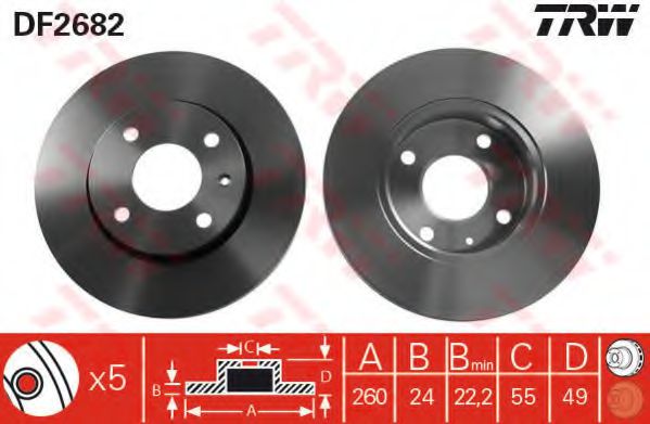 Imagine Disc frana TRW DF2682