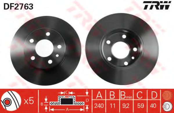 Imagine Disc frana TRW DF2763