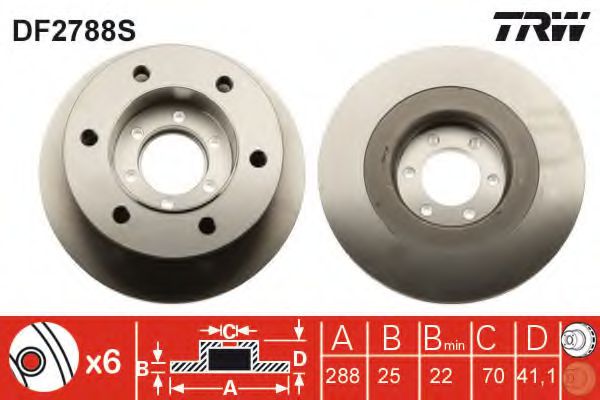 Imagine Disc frana TRW DF2788S