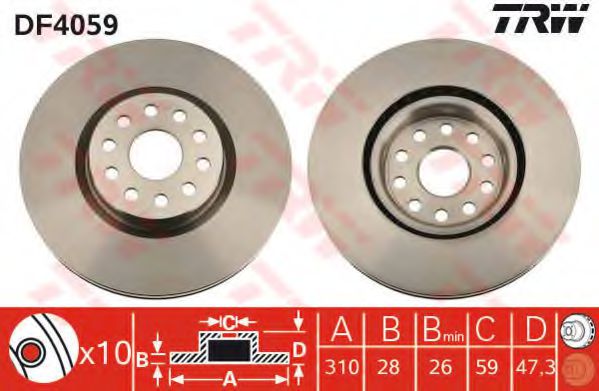 Imagine Disc frana TRW DF4059