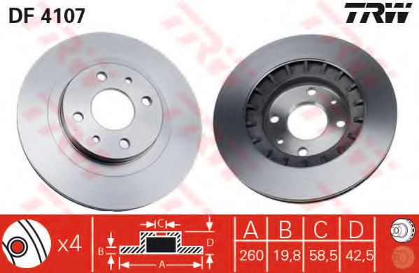 Imagine Disc frana TRW DF4107