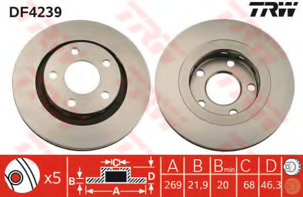 Imagine Disc frana TRW DF4239