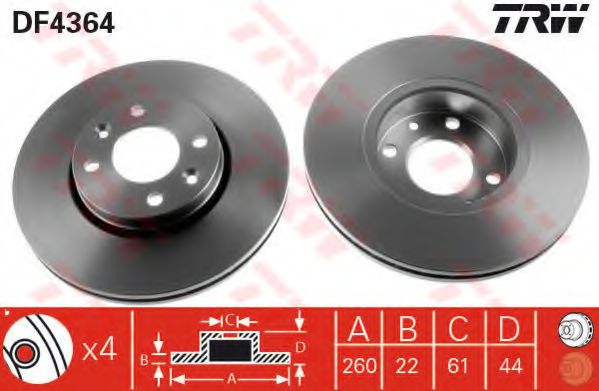 Imagine Disc frana TRW DF4364