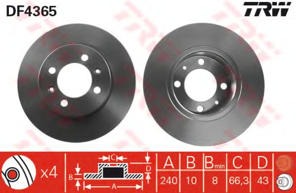 Imagine Disc frana TRW DF4365