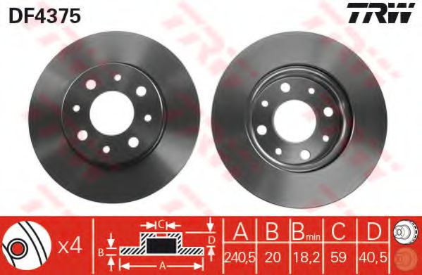 Imagine Disc frana TRW DF4375