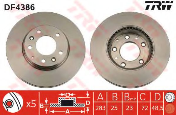 Imagine Disc frana TRW DF4386