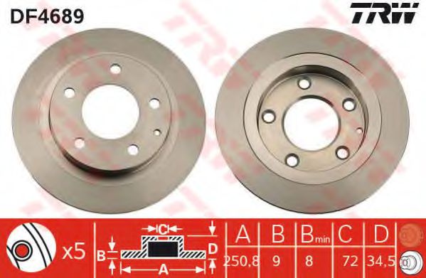 Imagine Disc frana TRW DF4689