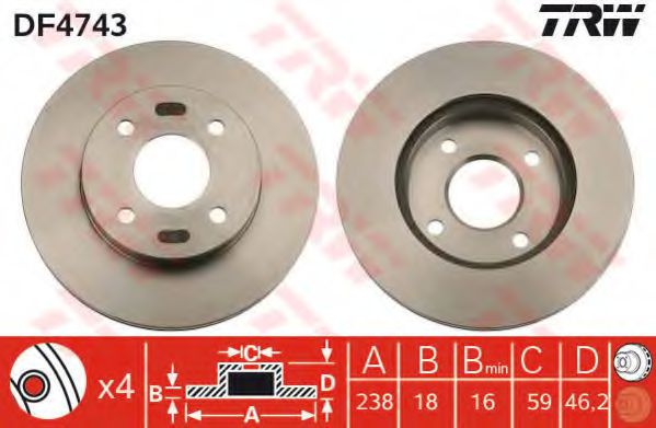 Imagine Disc frana TRW DF4743