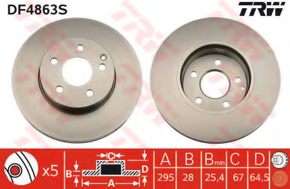 Imagine Disc frana TRW DF4863S