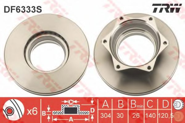 Imagine Disc frana TRW DF6333S