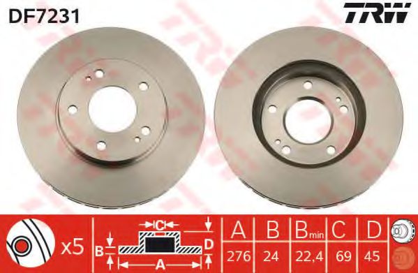 Imagine Disc frana TRW DF7231