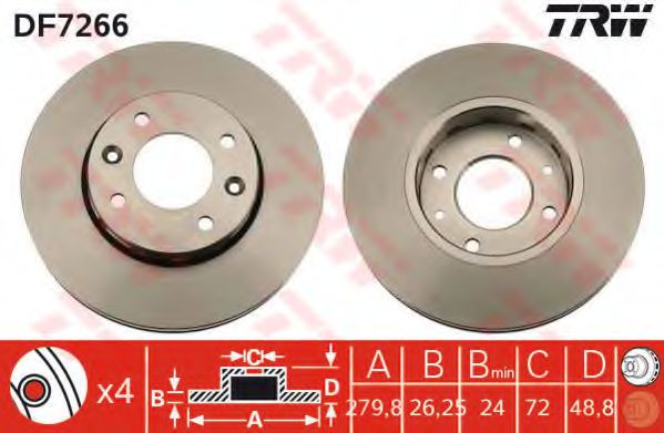 Imagine Disc frana TRW DF7266