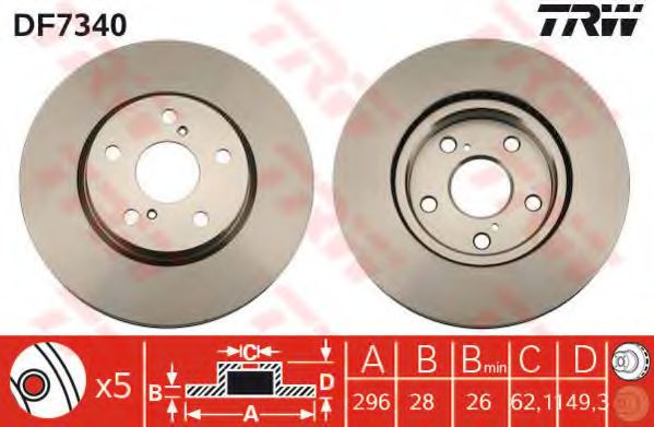 Imagine Disc frana TRW DF7340