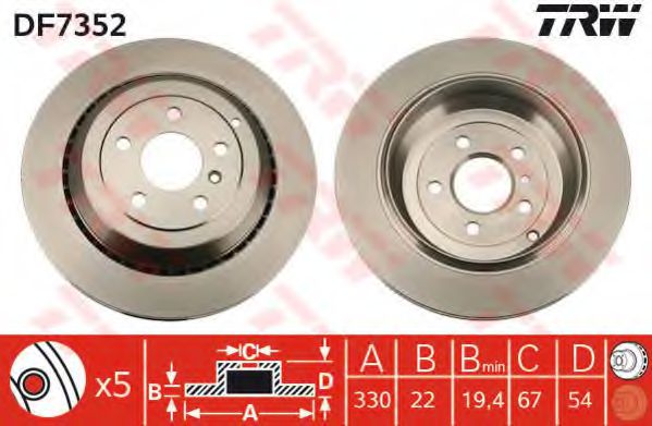 Imagine Disc frana TRW DF7352