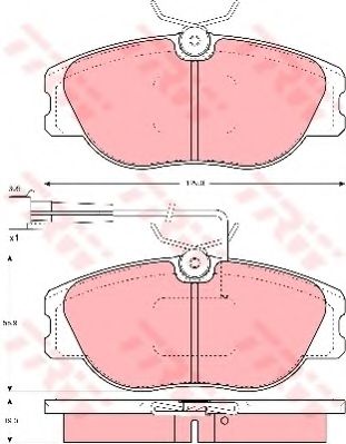 Imagine set placute frana,frana disc TRW GDB1052