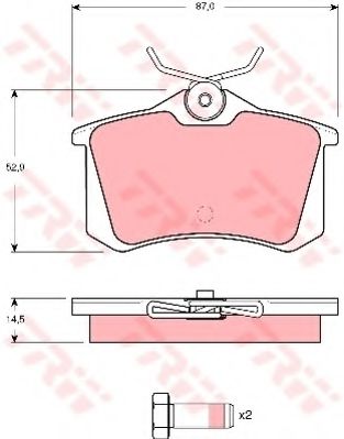 Imagine set placute frana,frana disc TRW GDB1073