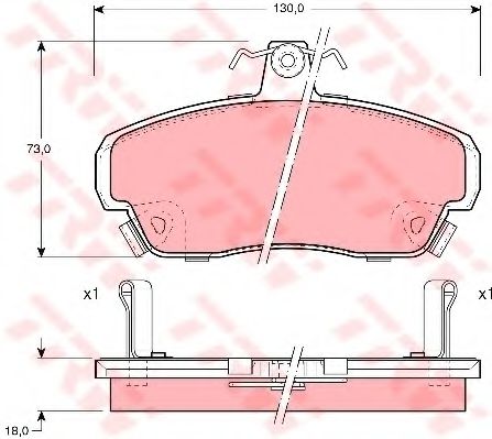 Imagine set placute frana,frana disc TRW GDB1083