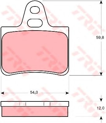 Imagine set placute frana,frana disc TRW GDB146