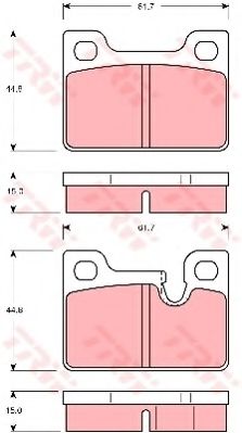 Imagine set placute frana,frana disc TRW GDB247