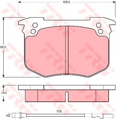 Imagine set placute frana,frana disc TRW GDB280