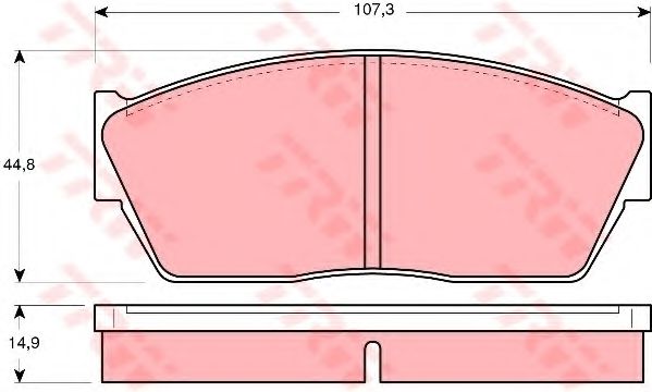 Imagine set placute frana,frana disc TRW GDB284