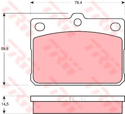 Imagine set placute frana,frana disc TRW GDB295