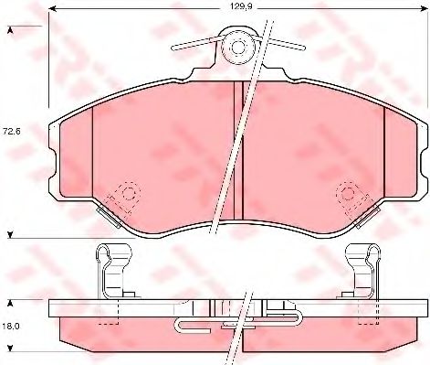 Imagine set placute frana,frana disc TRW GDB3089