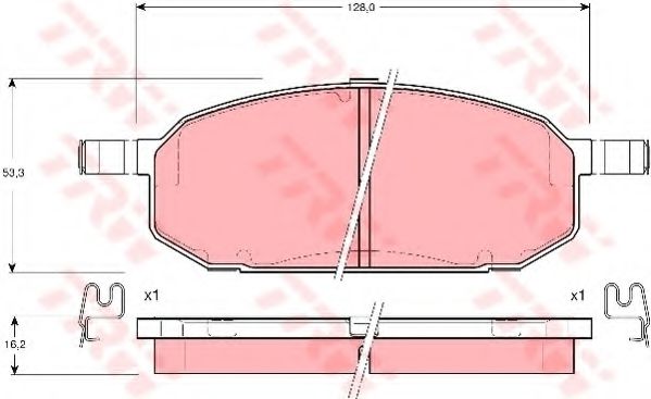 Imagine set placute frana,frana disc TRW GDB3153