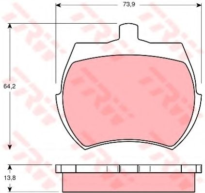 Imagine set placute frana,frana disc TRW GDB332