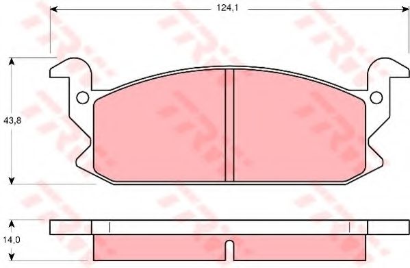 Imagine set placute frana,frana disc TRW GDB366