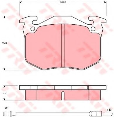 Imagine set placute frana,frana disc TRW GDB386