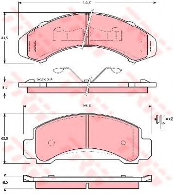 Imagine set placute frana,frana disc TRW GDB4021