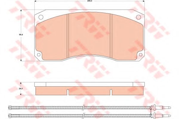 Imagine set placute frana,frana disc TRW GDB5008