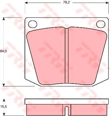 Imagine set placute frana,frana disc TRW GDB541