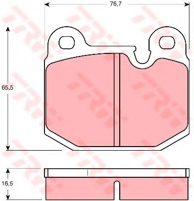 Imagine set placute frana,frana disc TRW GDB654