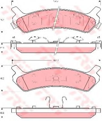 Imagine set placute frana,frana disc TRW GDB896