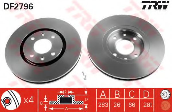 Imagine Set frana, frana disc TRW GTD1043