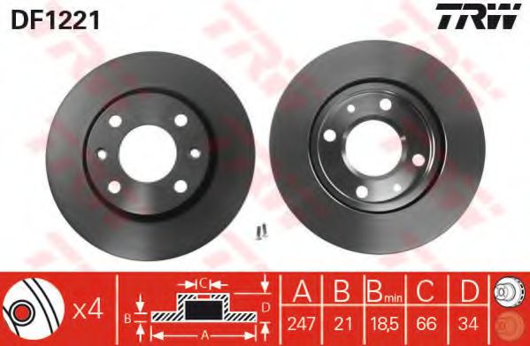 Imagine Set frana, frana disc TRW GTD1045