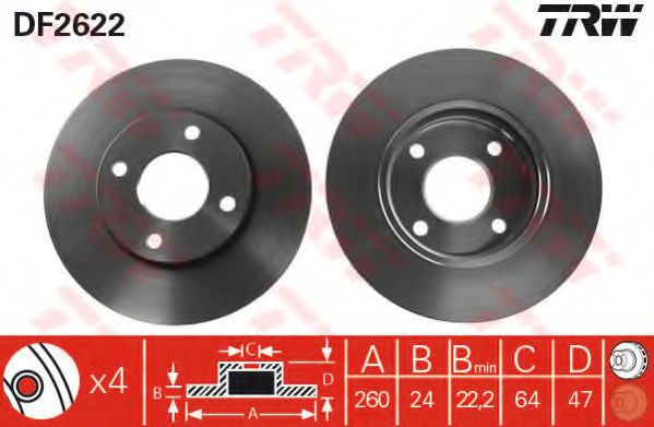 Imagine Set frana, frana disc TRW GTD1046