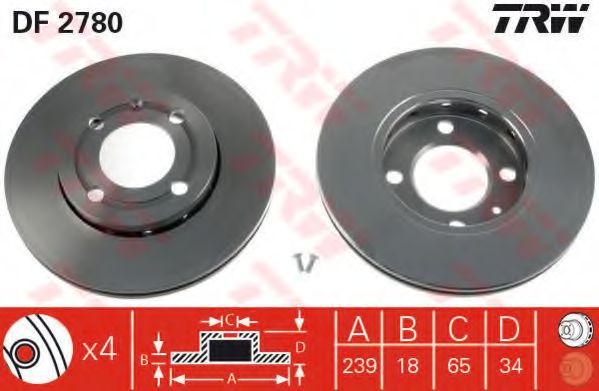 Imagine Set frana, frana disc TRW GTD1082