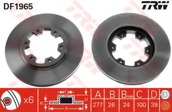 Imagine Set frana, frana disc TRW GTD1102