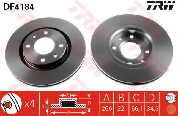 Imagine Set frana, frana disc TRW GTD1123