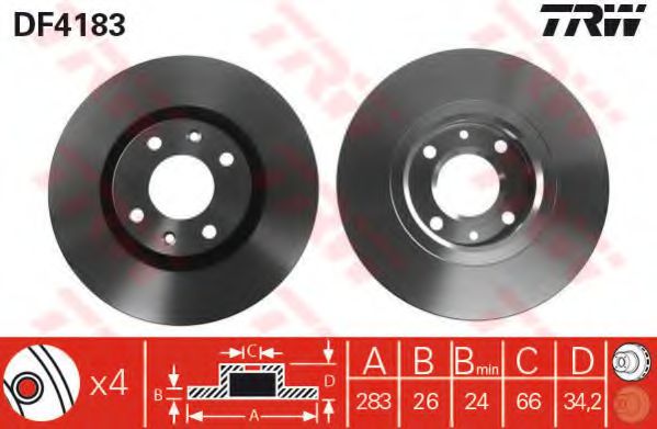 Imagine Set frana, frana disc TRW GTD1124