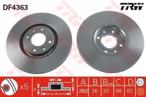 Imagine Set frana, frana disc TRW GTD1147