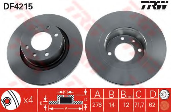 Imagine Set frana, frana disc TRW GTD1158