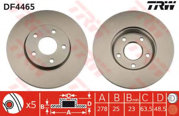 Imagine Set frana, frana disc TRW GTD1185