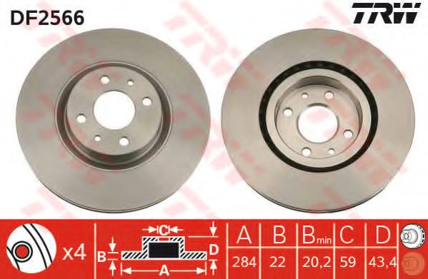 Imagine Set frana, frana disc TRW GTD1187