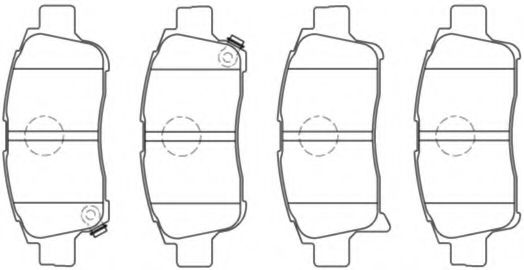 Imagine set placute frana,frana disc AISIN A1N068